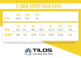 Tilos 2.5mm Neoprene Sport Skin Socks - Print Colors