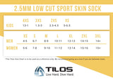 Tilos 2.5mm Short Sport Skin Sock  (More Colors)