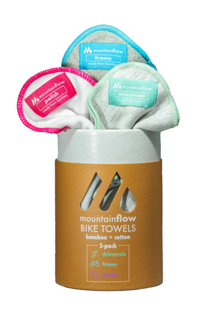 mountainFLOW Bamboo + Cotton Bike Towels - 3 Pack